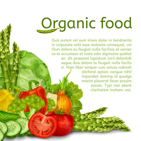 Vegetables set background vector
