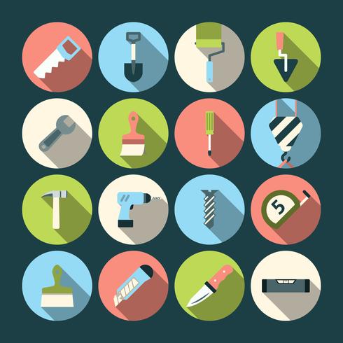 Iconos de herramientas de reparación de hogar vector