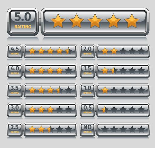 Rating stars set vector