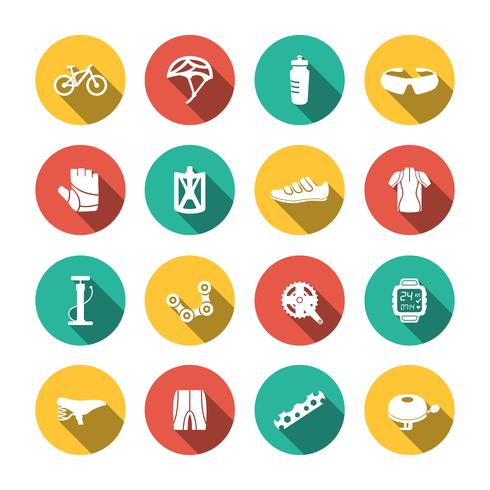 Set of Biking Icons vector