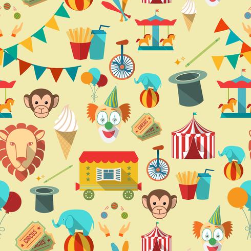 Circus seamless pattern vector