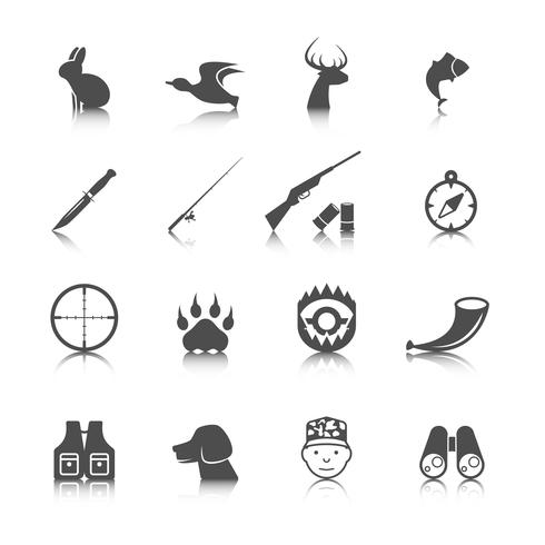 Set of Hunting Icons vector