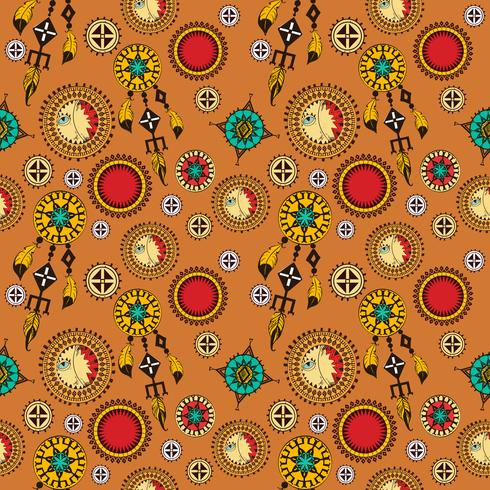 Tribal seamless background vector