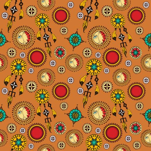 Tribal seamless background vector