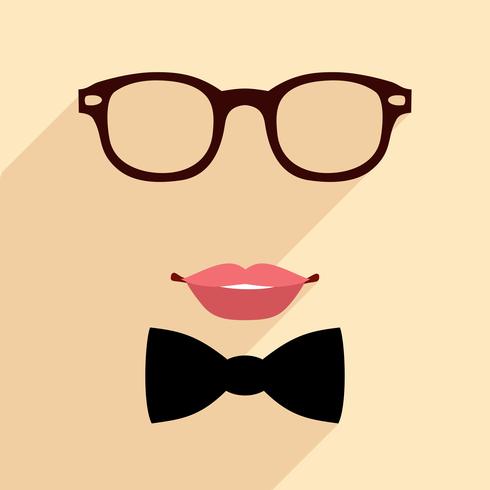 Hipster background vector