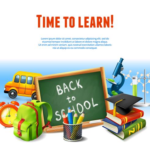 Back to school border vector