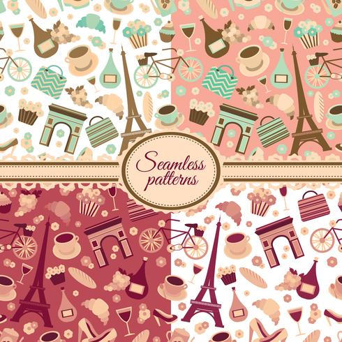 Collection of seamless patterns vector