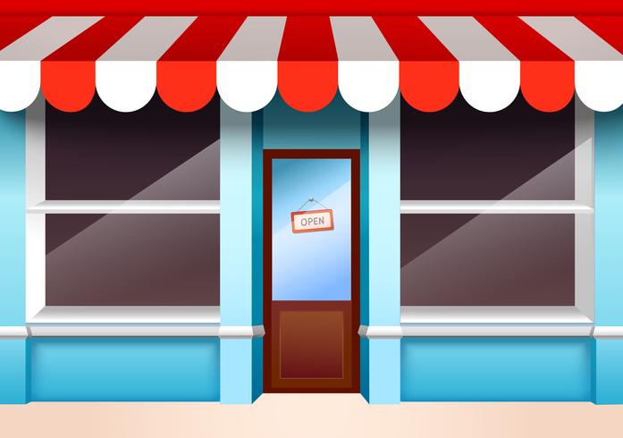 Empty store front vector