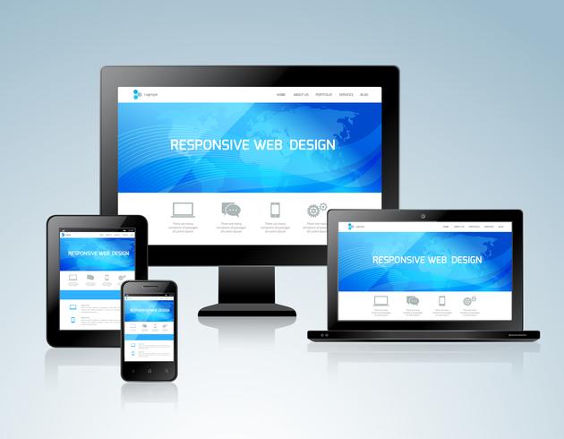 Responsive design concept vector