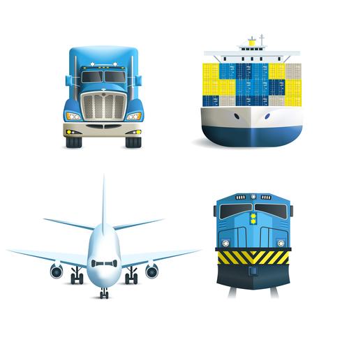 Logistic Icons Set vector