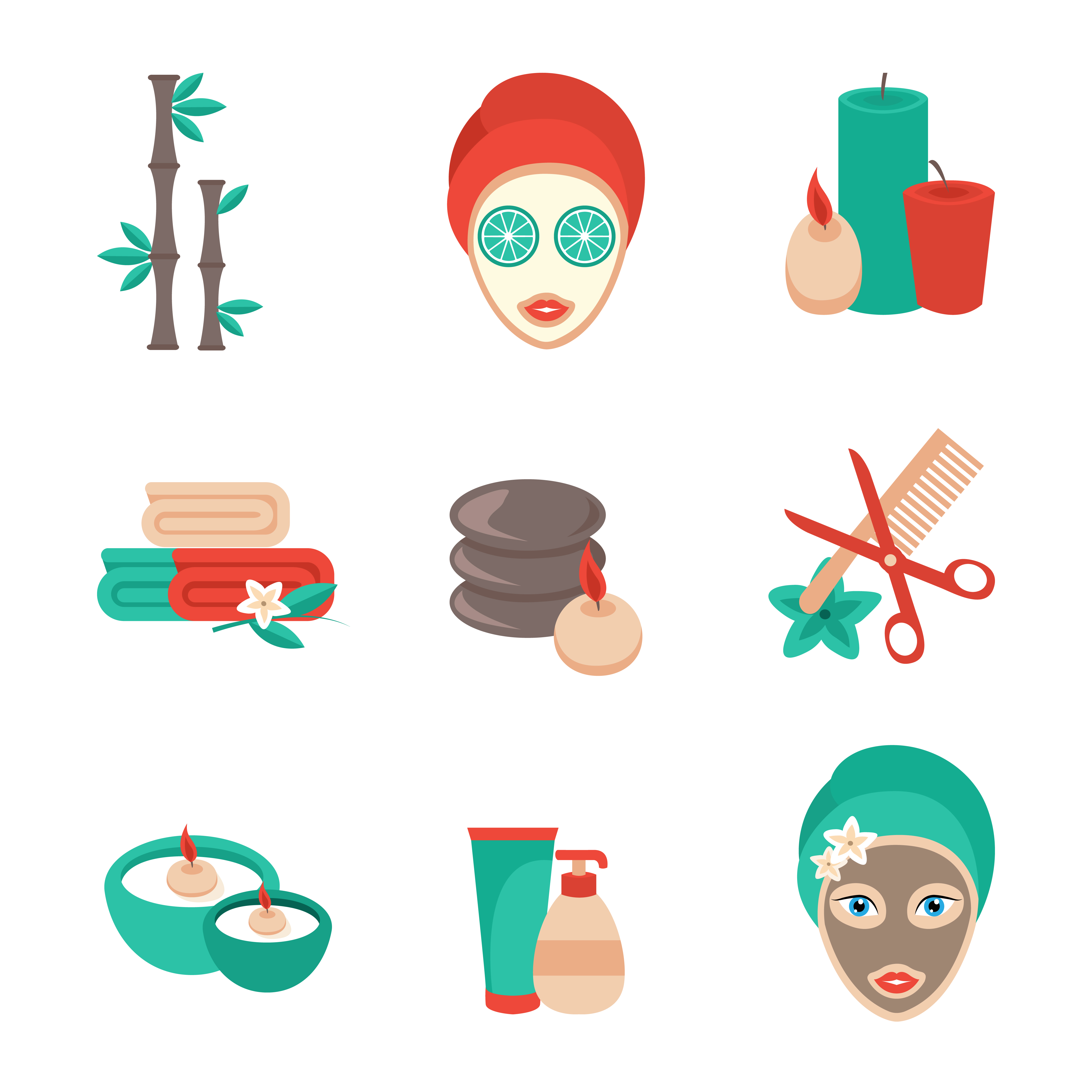 Download Spa icons set 453920 Vector Art at Vecteezy