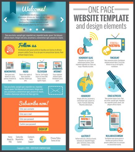 Web site template vector