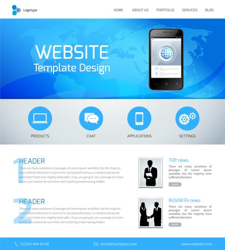 Website design template vector