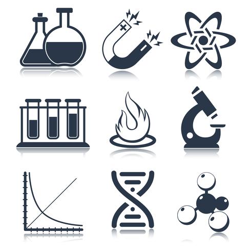 Physics Science Icons vector