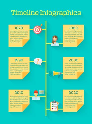 Comentarios de infografía línea de tiempo vector