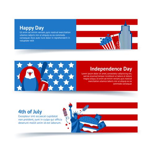 Conjunto de banners de Nueva York USA vector