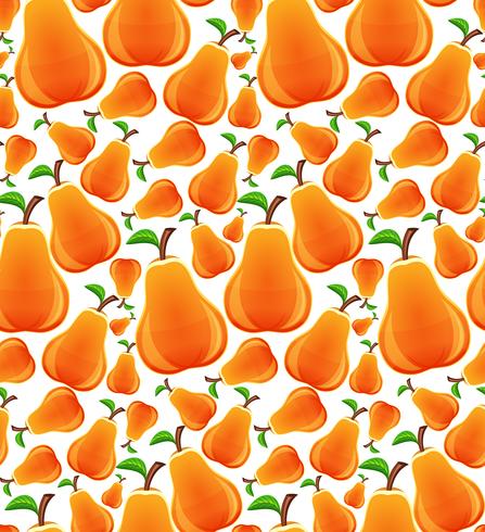 Pear seamless pattern vector