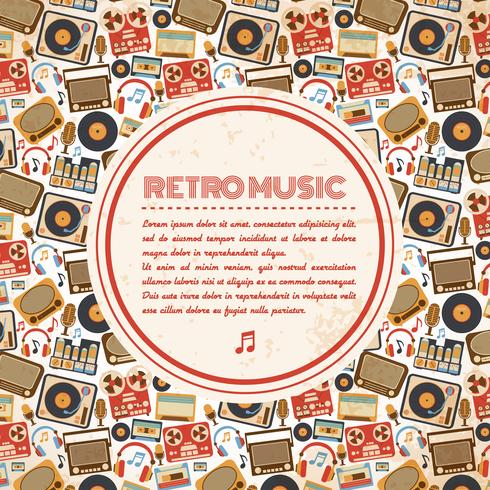 Cartel de musica retro vector