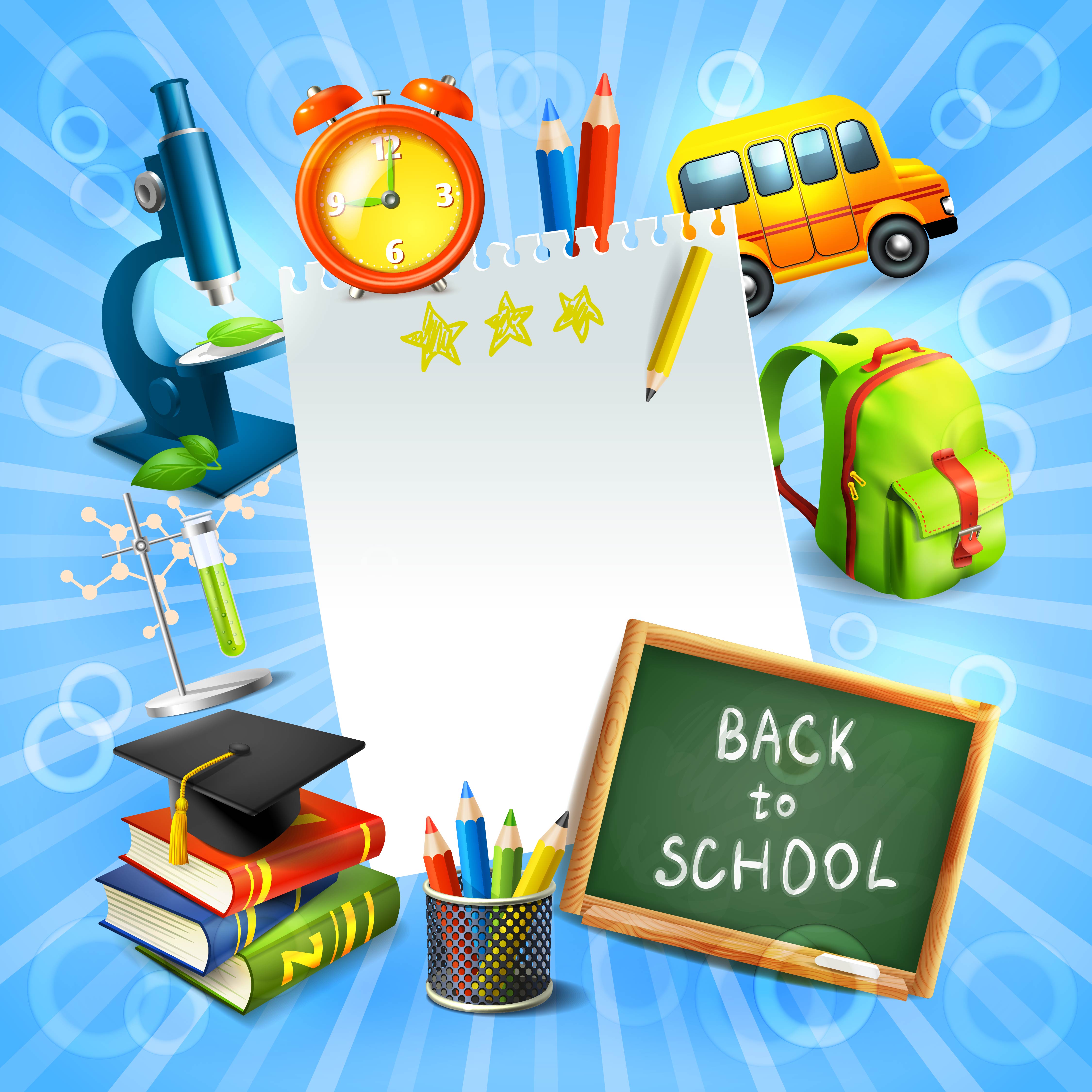 Back To School Concept Template 454041 Vector Art At Vecteezy