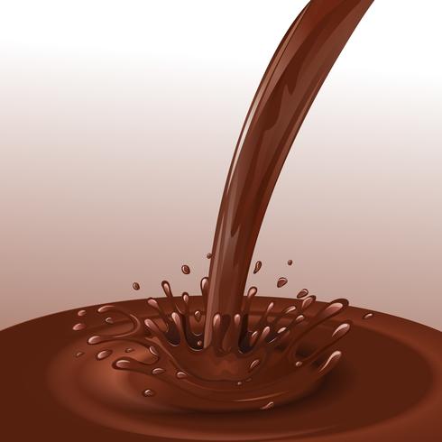 Chocolate flow background vector