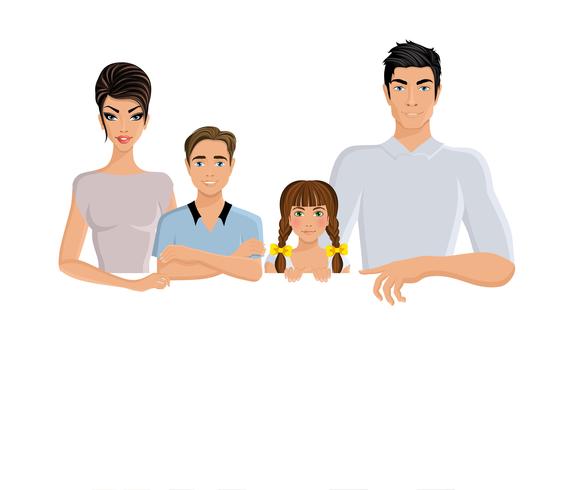 Family banner horizontal vector