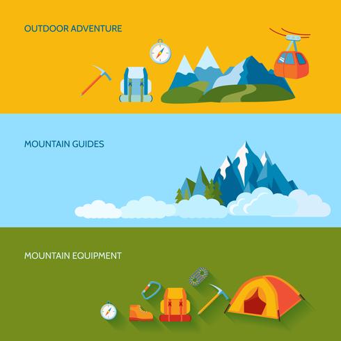 Camping banner set vector