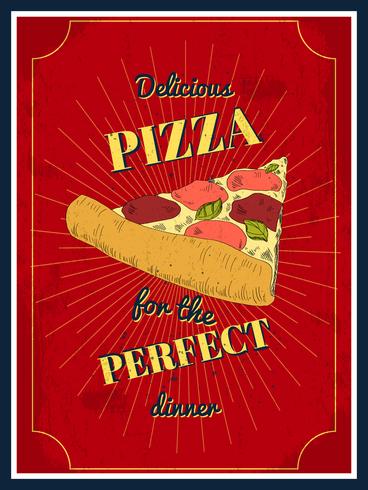 cartel de pizza vector