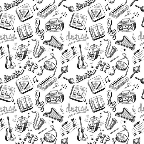 music seamless vector