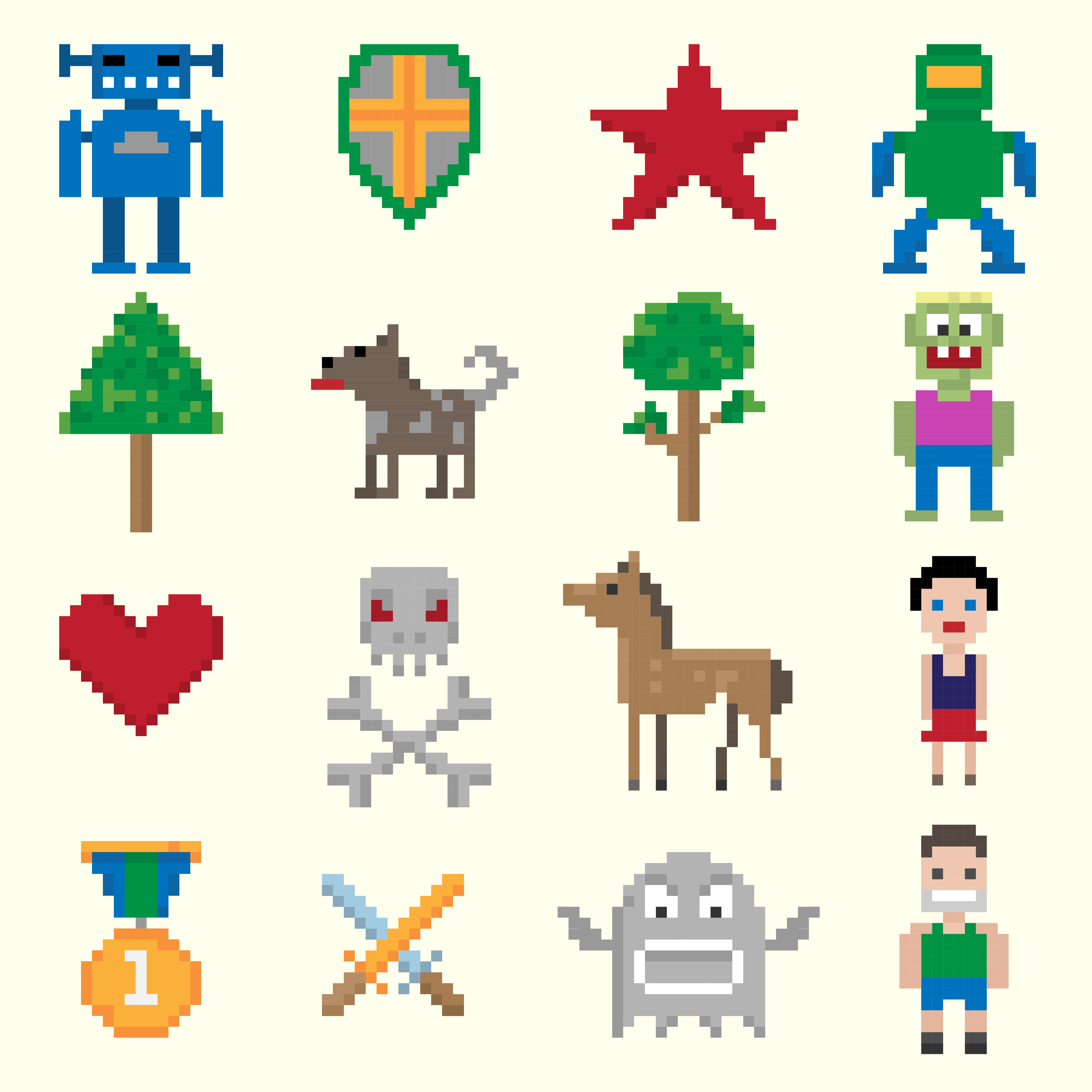 Game pixel characters 454269 Vector Art at Vecteezy