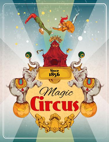 Circus retro poster vector