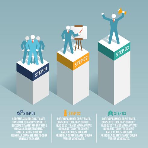 Leadership infographic set vector