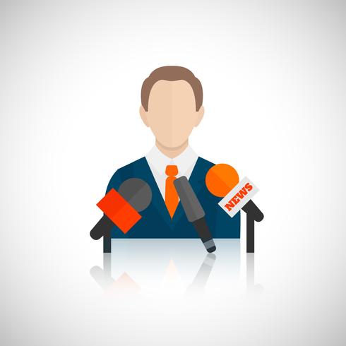 Public speaking icon vector