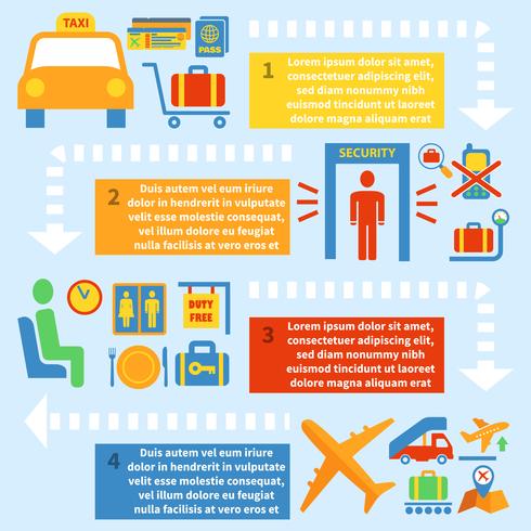 Airport infographic set vector