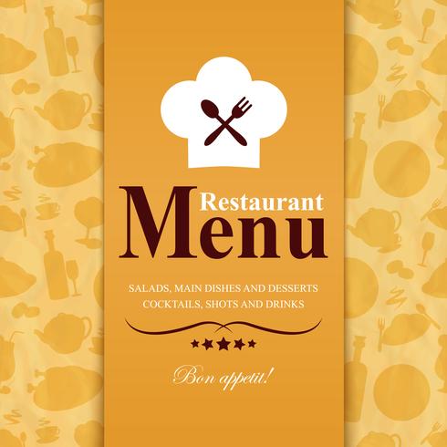 Restaurant menu template vector