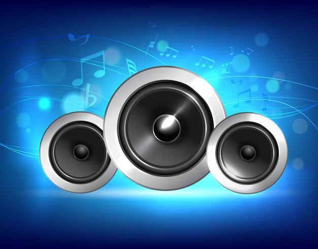 Audio speaker music concept vector