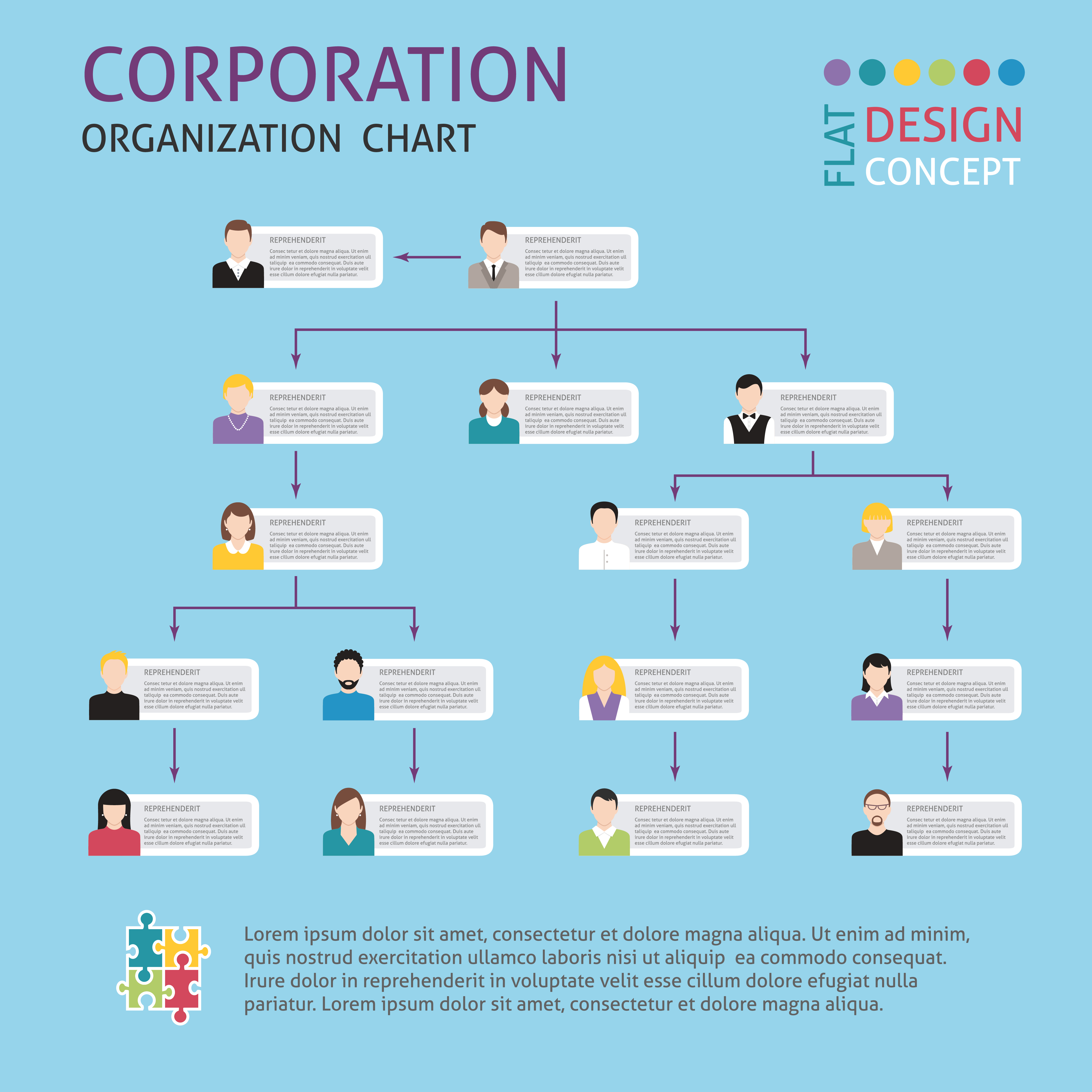 Corporate structure set 454445 Vector Art at Vecteezy