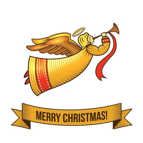 Icono de angel de navidad vector