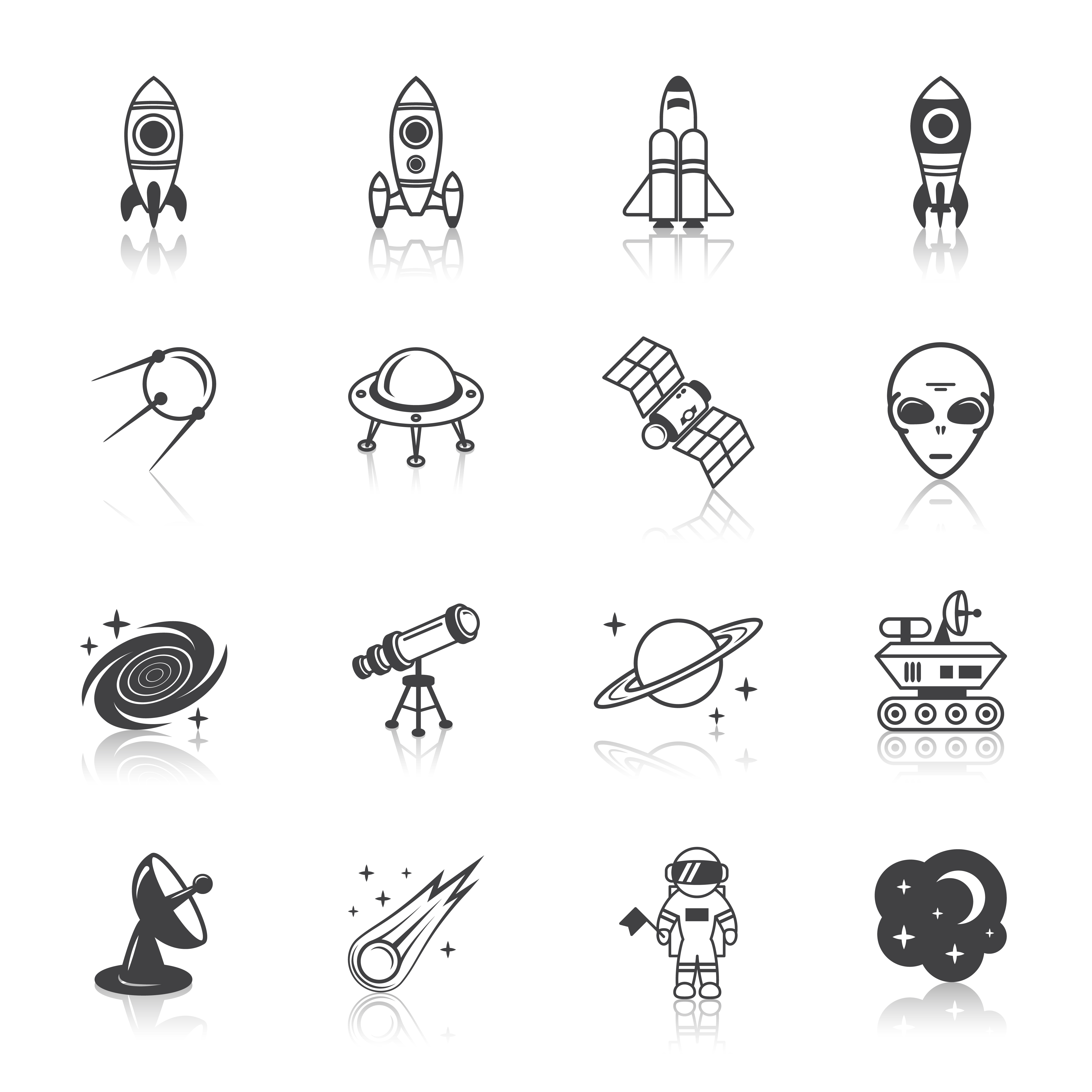 Download Space line icons set 454448 - Download Free Vectors, Clipart Graphics & Vector Art