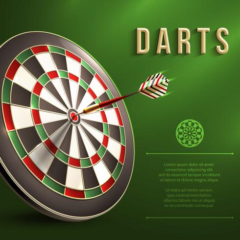 Darts board background vector