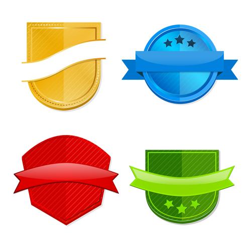 Blank template badges vector