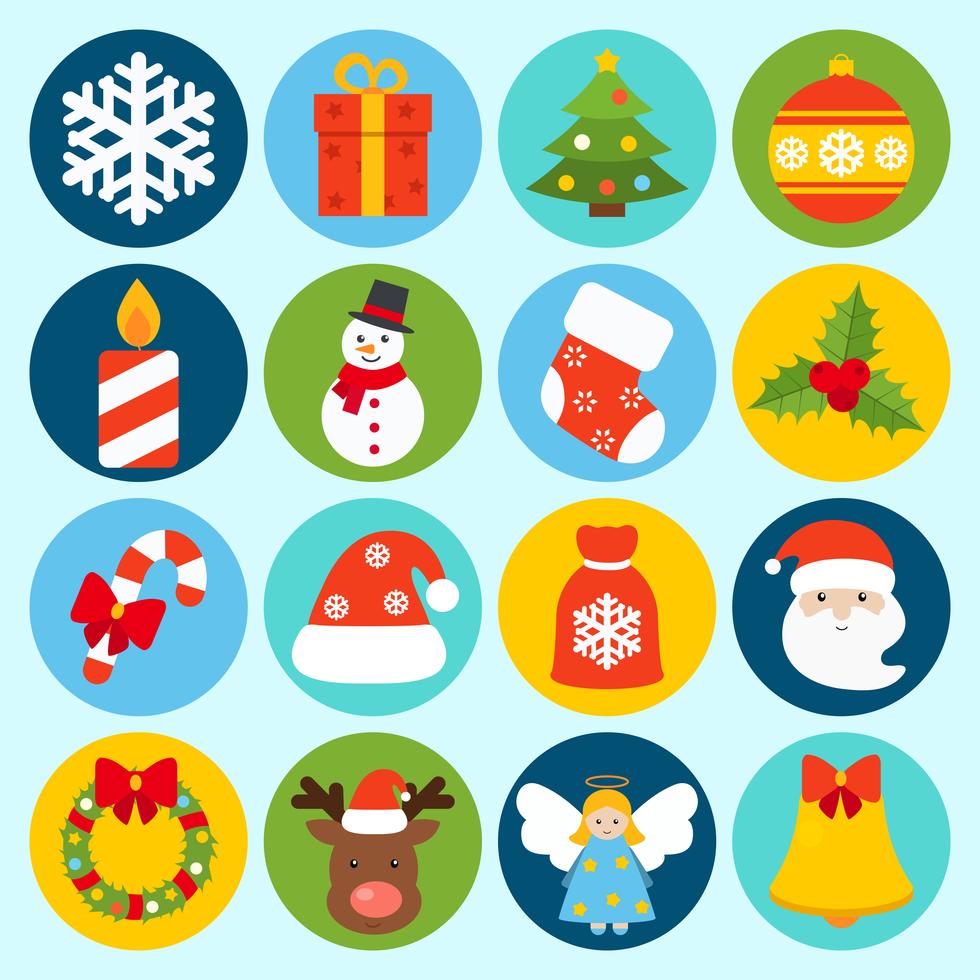 Conjunto de iconos de navidad 454549 Vector en Vecteezy