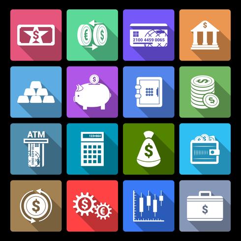 Money Finance Icons vector