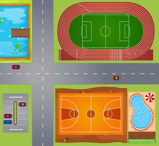 Sport area vector