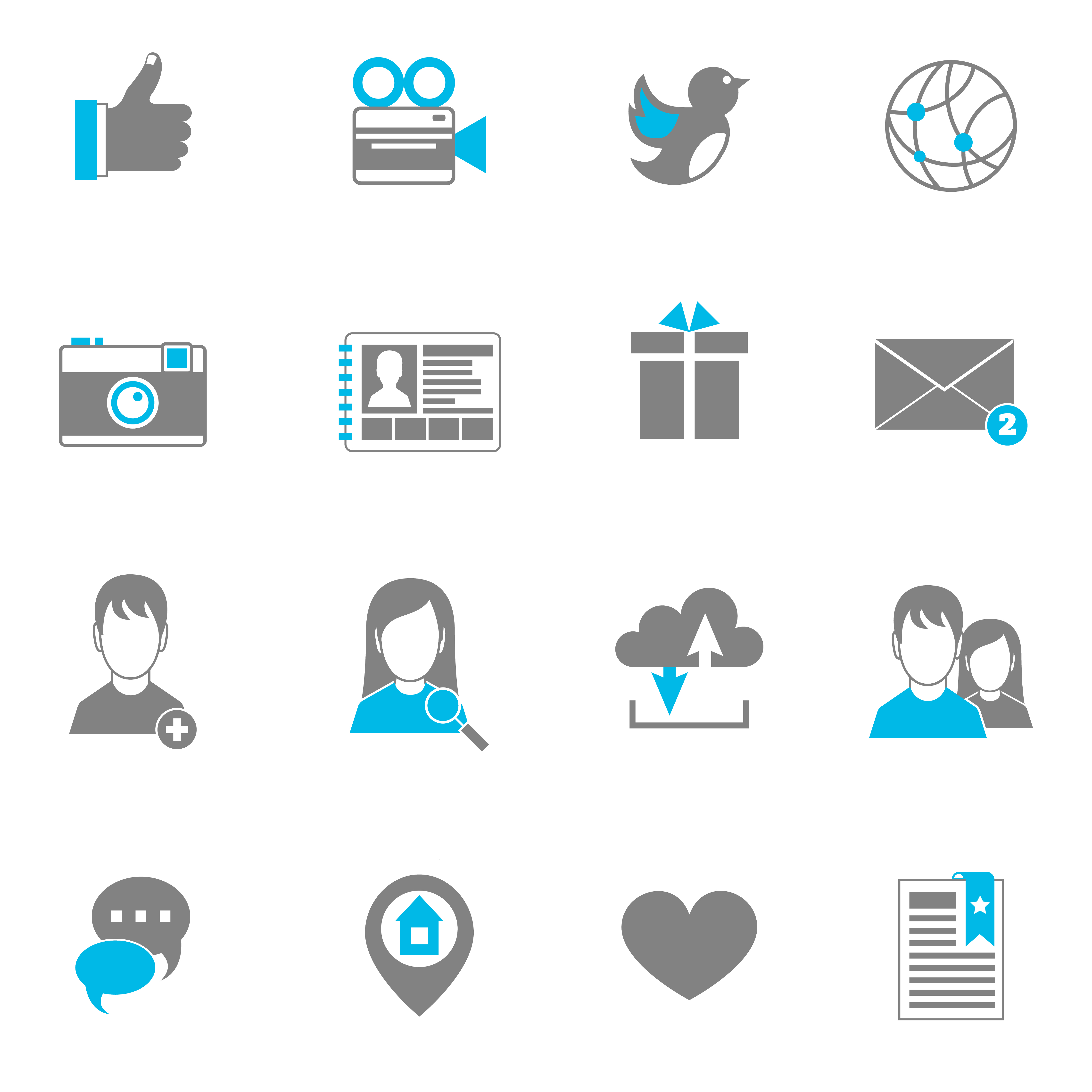 Social icons flat set 454759 Vector Art at Vecteezy