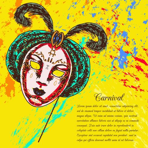 Venetian carnival mask vector