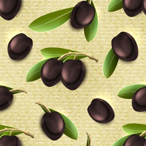 Olive seamless pattern vector