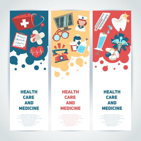 Medical vertical banners vector