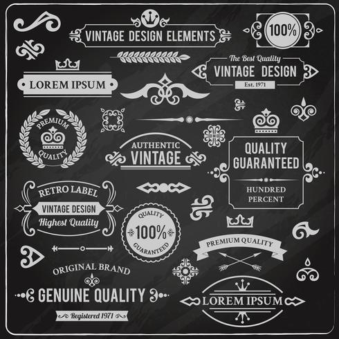 Vintage design elements vector