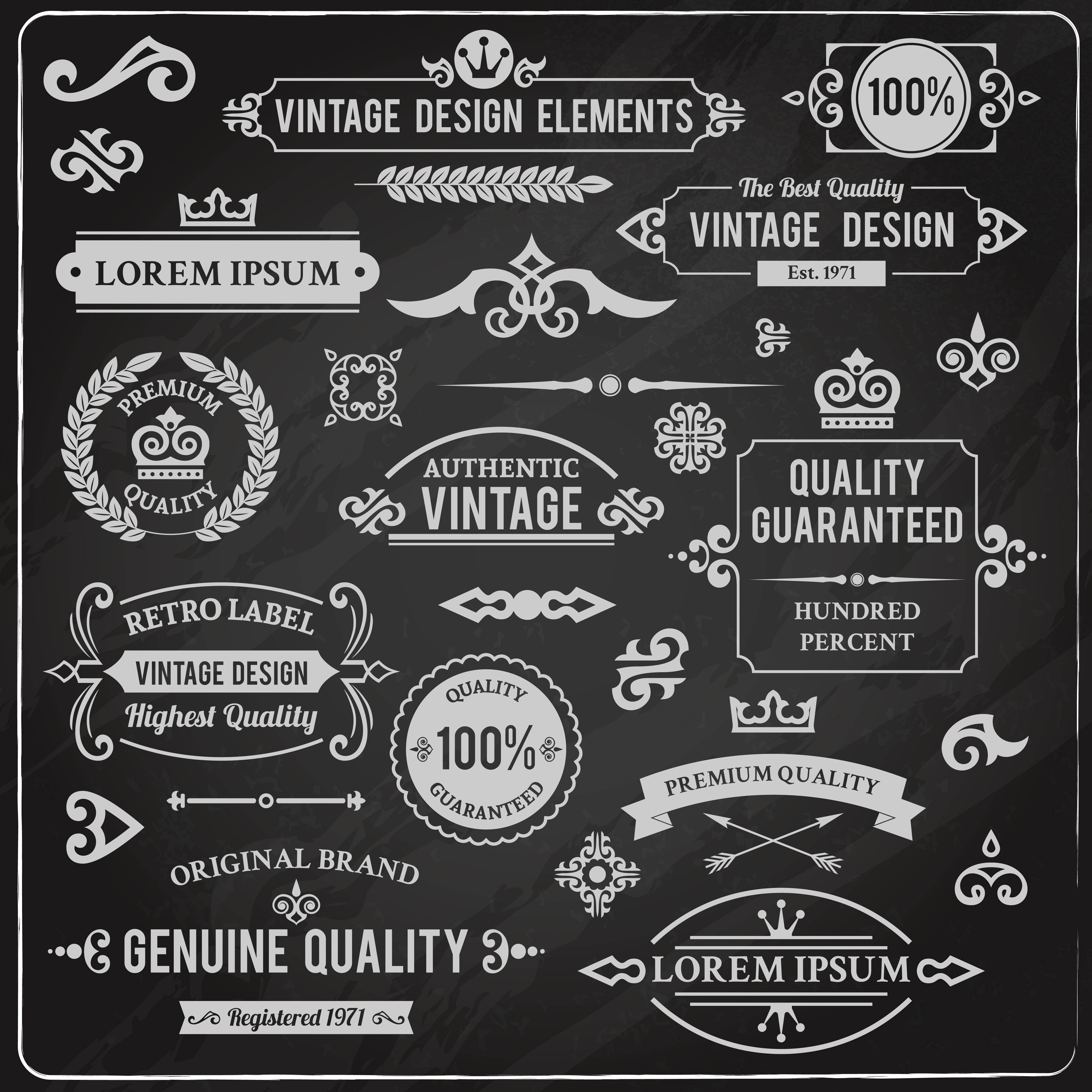 Vintage Design Elements 454900 Vector Art At Vecteezy