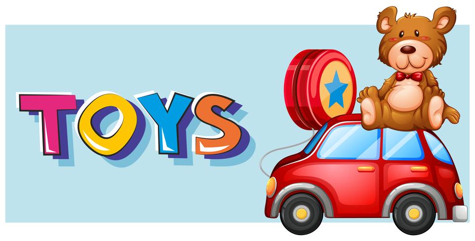 Poster design for toys vector